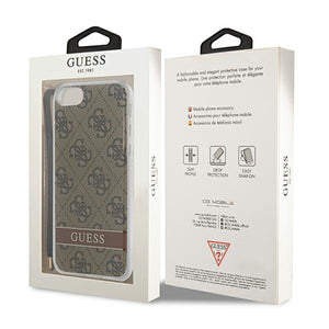 Guess GUOHCI8H4STW iPhone SE 2022 / SE 2020 / 7/ 8 brown/brown hardcase 4G Print Strap