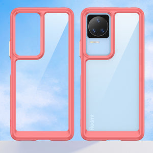 Outer Space Case Xiaomi Poco F4 5G cover with a flexible frame red