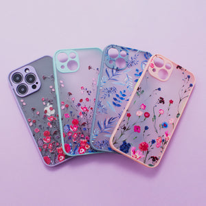 Design Case case for iPhone 13, blue flower cover