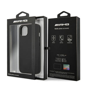 AMG AMHCP14SDOLBK iPhone 14 6.1 "black / black hardcase Leather Hot Stamped