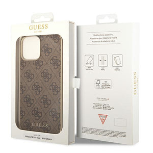 Guess GUHCP14LGF4GBR iPhone 14 Pro 6.1 "brown / brown hardcase 4G Charms Collection