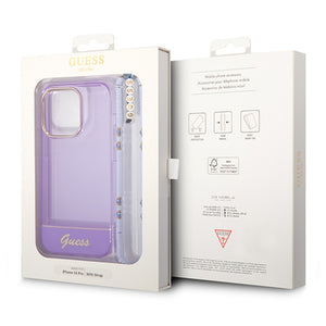 Guess GUHCP14LHGCOHU iPhone 14 Pro 6.1" purple/purple hardcase Translucent Pearl Strap