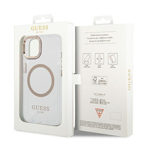 Guess GUHMP14SHTRMD iPhone 14 6.1 "gold / gold hard case Metal Outline Magsafe