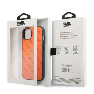 Karl Lagerfeld KLHCP13SPTLO iPhone 13 mini 5,4 "hardcase orange / orange Perforated Allover