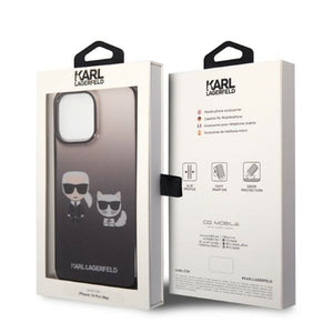 Karl Lagerfeld KLHCP14LTGKCK iPhone 14 Pro 6.1 "hardcase black / black Gradient Ikonik Karl & Choupette