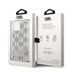 Karl Lagerfeld KLHCP14MLMNMS iPhone 14 Plus 6.7 "hardcase silver / silver Liquid Glitter Monogram