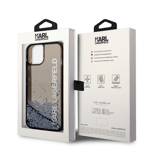 Karl Lagerfeld KLHCP14SLCKVK iPhone 14 6.1 "black / black hardcase Liquid Glitter Elong