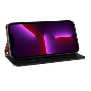 Magnet Strap Case for Samsung Galaxy S23 Flip Wallet Mini Lanyard Stand Black