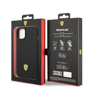 Ferrari FEHMSIP14SBK iPhone 14 6.1" black/black hardcase Silicone Metal Logo Magsafe