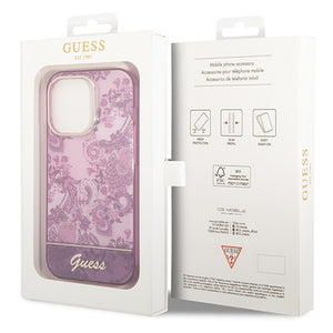 Guess Porcelain Collection case for iPhone 14 Pro Max - fuchsia