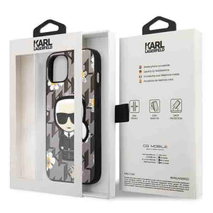 Karl Lagerfeld KLHCP13MPMNFIK1 iPhone 13 6.1" grey/grey Flower Ikonik Karl