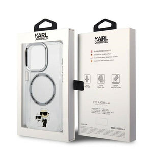 Karl Lagerfeld Iconic Karl&Choupette MagSafe case for iPhone 14 Pro - transparent