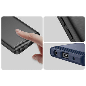 Carbon Case case for Xiaomi Redmi A1+ flexible silicone carbon cover black