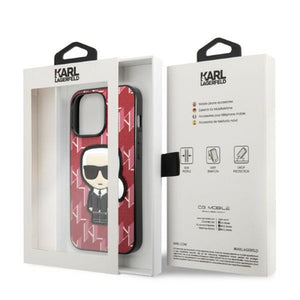 Karl Lagerfeld KLHCP13LPMNIKPI iPhone 13 Pro / 13 6.1" hardcase red/red Monogram Ikonik Patch