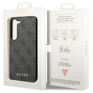Guess GUHCS23SG4GFGR S23 S911 grey/grey hardcase 4G Metal Gold Logo