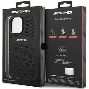 AMG AMHMP14XOSDBK iPhone 14 Pro Max 6.7" black/black hardcase Leather Curved Lines MagSafe