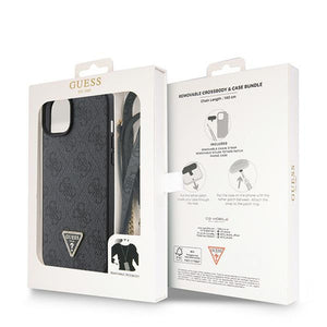 Guess GUHCP15MP4TDSCPK iPhone 15 Plus 6.7" black/black hardcase Crossbody 4G Metal Logo