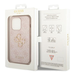 Guess GUHCP15X4GMGPI iPhone 15 Pro Max 6.7" pink/pink hardcase 4G Big Metal Logo