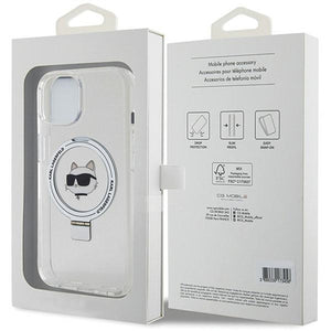 Karl Lagerfeld KLHMP15MHMRSCHH iPhone 15 Plus 6.7" white/white hardcase Ring Stand Choupette Head MagSafe
