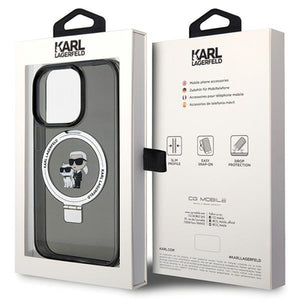Karl Lagerfeld KLHMP15XHMRSKCK iPhone 15 Pro Max 6.7" black/black hardcase Ring Stand Karl&Choupette MagSafe