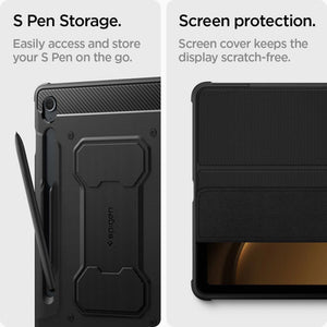 Spigen Rugged Armor Pro case for Samsung Galaxy Tab S9 FE 10.9'' X510 / X516B - black