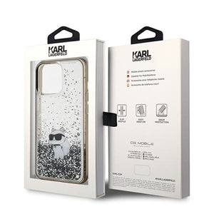 Karl Lagerfeld Liquid Glitter Choupette case for iPhone 13 Pro / 13 - transparent
