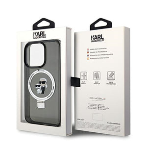Karl Lagerfeld Ring Stand Karl&Choupette MagSafe case for iPhone 14 Pro - black