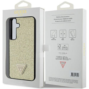 Guess Rhinestone Triangle case for Samsung Galaxy S24+ - gold