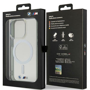 BMW Silver Ring MagSafe case for iPhone 15 Pro - transparent