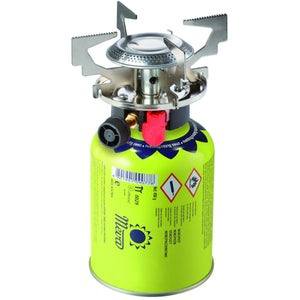 Gas camping stove with gas cartridges (thread or valve) ATOS piezo igniter 1.8kW