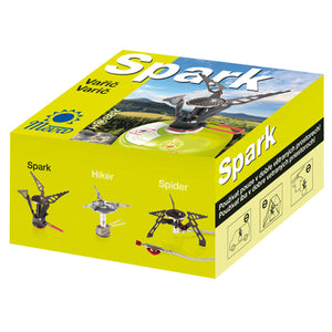 The lightest tourist stove for gas cartridges (valve or thread) SPARK 80gram 2.6kW