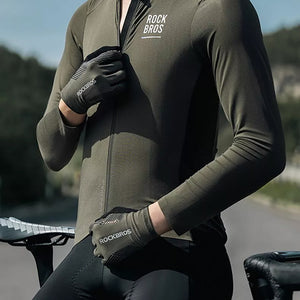 Rockbros 16110006003 shock-absorbing cycling gloves size L - green and black