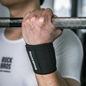 Rockbros 0431001 sports wristband - black (2 pcs.)