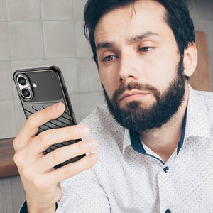 Thunder Case for iPhone 16 Plus Silicone Case - Black