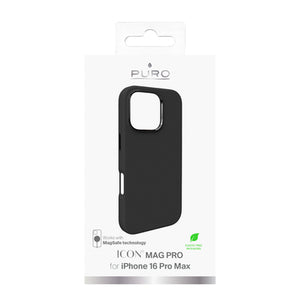 Puro Icon Mag Pro MagSafe Silicone Case for iPhone 16 Pro Max - Black