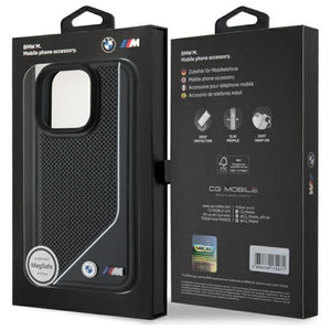 BMW M Perforated Twisted Line MagSafe case for iPhone 16 Pro - black