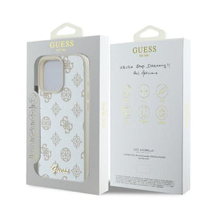 Guess Peony Script Logo MagSafe iPhone 16 Pro Case - White