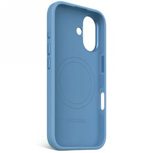 Decoded AntiMicrobial Silicone Backcover with MagSafe for iPhone 16 - Blue