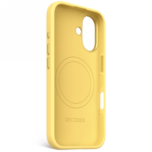 Decoded AntiMicrobial Silicone Backcover with MagSafe for iPhone 16 - Yellow