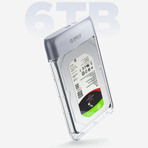 Orico TX25C3 2.5" HDD/SSD USB-C 5Gb/s Disk Drive - Transparent