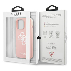 Guess Silicone 4G Logo Case for iPhone 13 Pro Max 6.7" - Pink