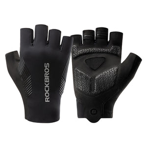 Rockbros cycling gloves spring/summer/autumn, short fingers, size: S - black