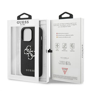 Guess Saffiano 4G Metal Logo case for iPhone 13 Pro / 13 6.1" - black