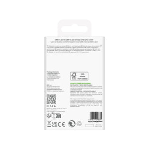 Puro 10W TPE USB-A - USB-C Cable 2m - White