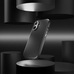 Puro Icon Mag Pro Liquid Silicone Case for iPhone 17, MagSafe Compatible, with Camera Protection and Aluminum Buttons - Black