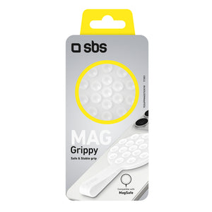 SBS MAG Grippy MagSafe Compatible Holder with Suction Cup and Ear - White