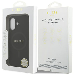 Guess Saffiano Classic Logo MagSafe case for iPhone 17 - black
