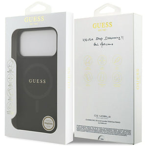 Guess Saffiano Classic Logo MagSafe Case for iPhone 17 Pro Max - Black