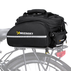 Wozinsky large bike rack bag 35l + rain cover black (WBB19BK)