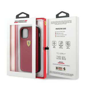 Ferrari FESPEHCP12SRE iPhone 12 mini 5.4" red/red hardcase On Track Perforated